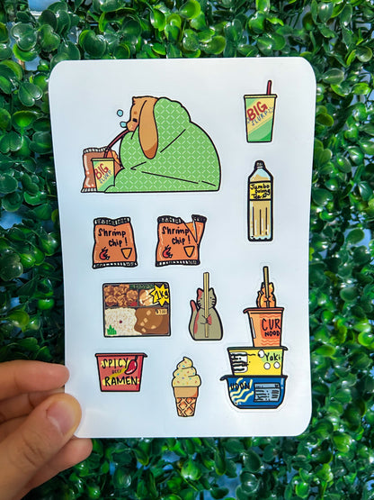 Haru's Favorite Snacks Sticker Sheet**